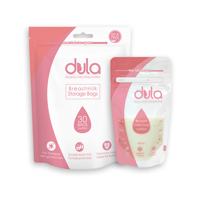 Dula Breastmilk Storage Bags 30 Bags 3oz/90ml